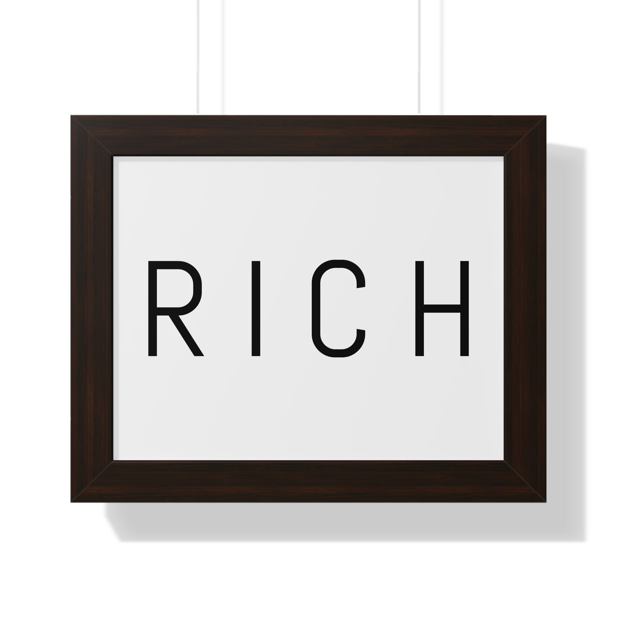 RICH Framed Poster — Minimal Wall Art Print